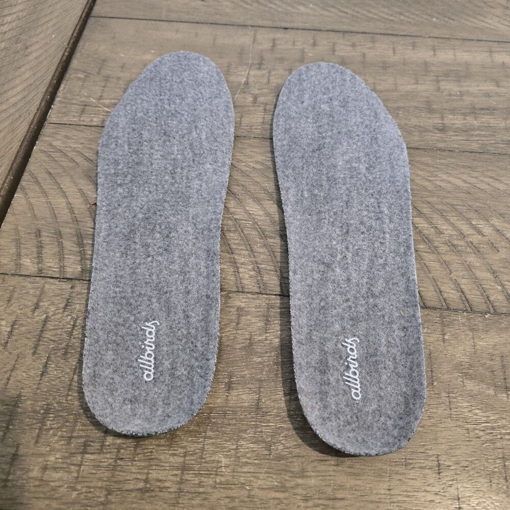 Allbirds Replacement Insoles Gray Teal Castor Bean Oil 12" Long